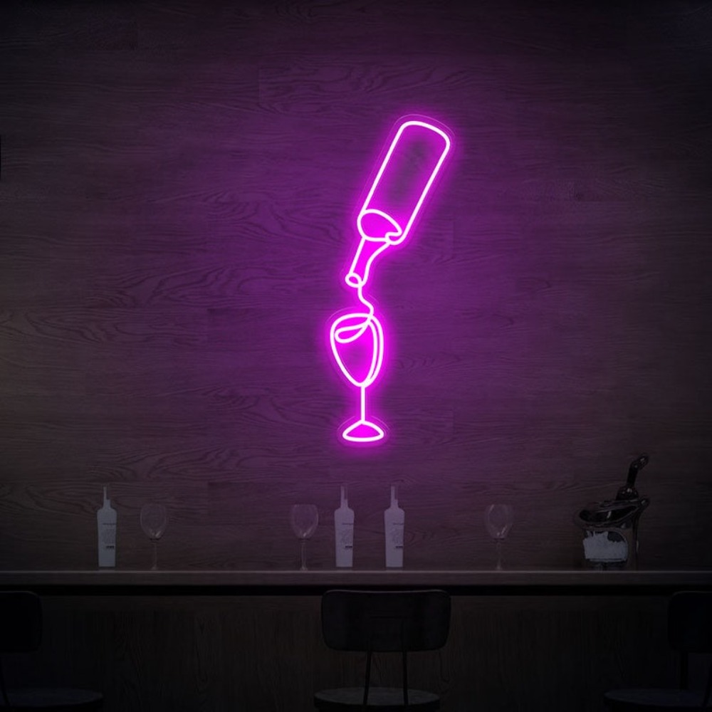 Wine Led Neon Sign lights USB  - Wine Beer Store recension och pris
