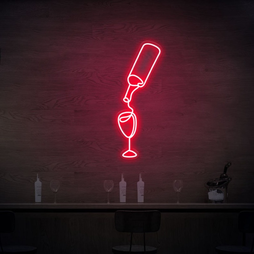 Wine Led Neon Sign lights USB  - Wine Beer Store recension och pris