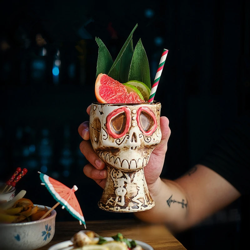 Halloween Skull Ceramic Mug -  - Wine Beer Mixed Drinks recension och pris