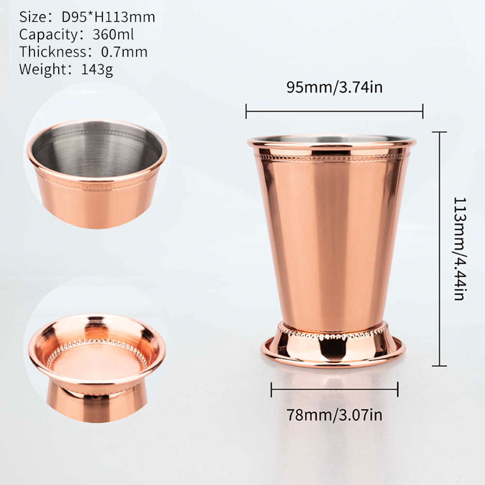 4pcs Elegant Rose Gold Stainle - Wine Beer Mixed Drinks recension och pris