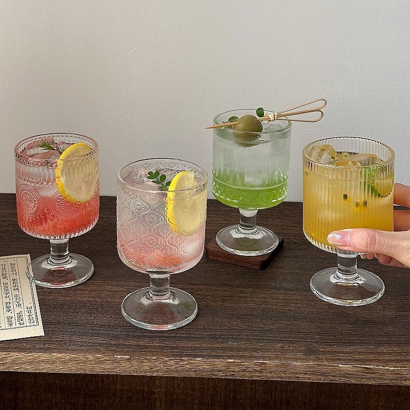 4pcs Set Vintage Embossed Mixe - Wine Beer Mixed Drinks recension och pris