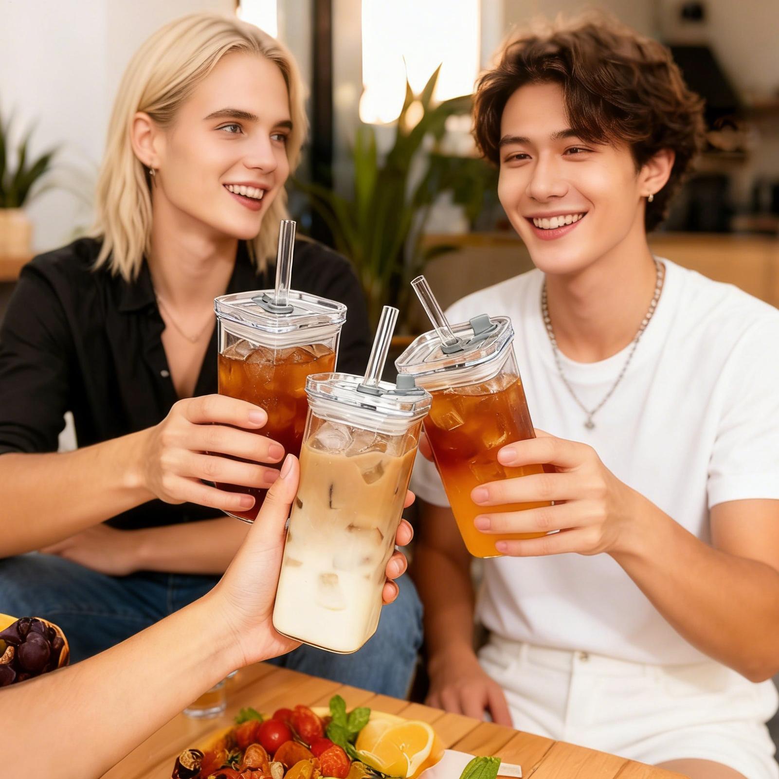 Drinking Glasses with Lids Tra - Wine Beer Coffee Drink recension och pris