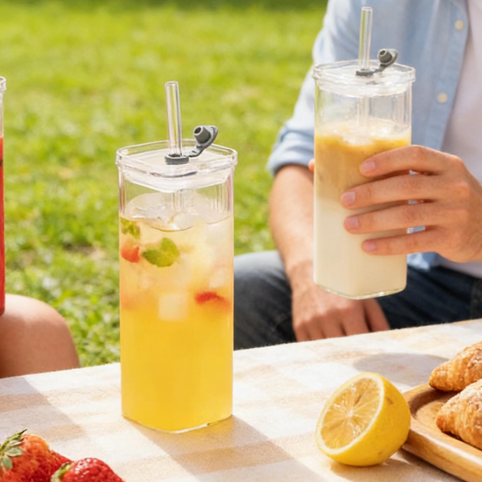 Drinking Glasses with Lids Tra - Wine Beer Coffee Drink recension och pris