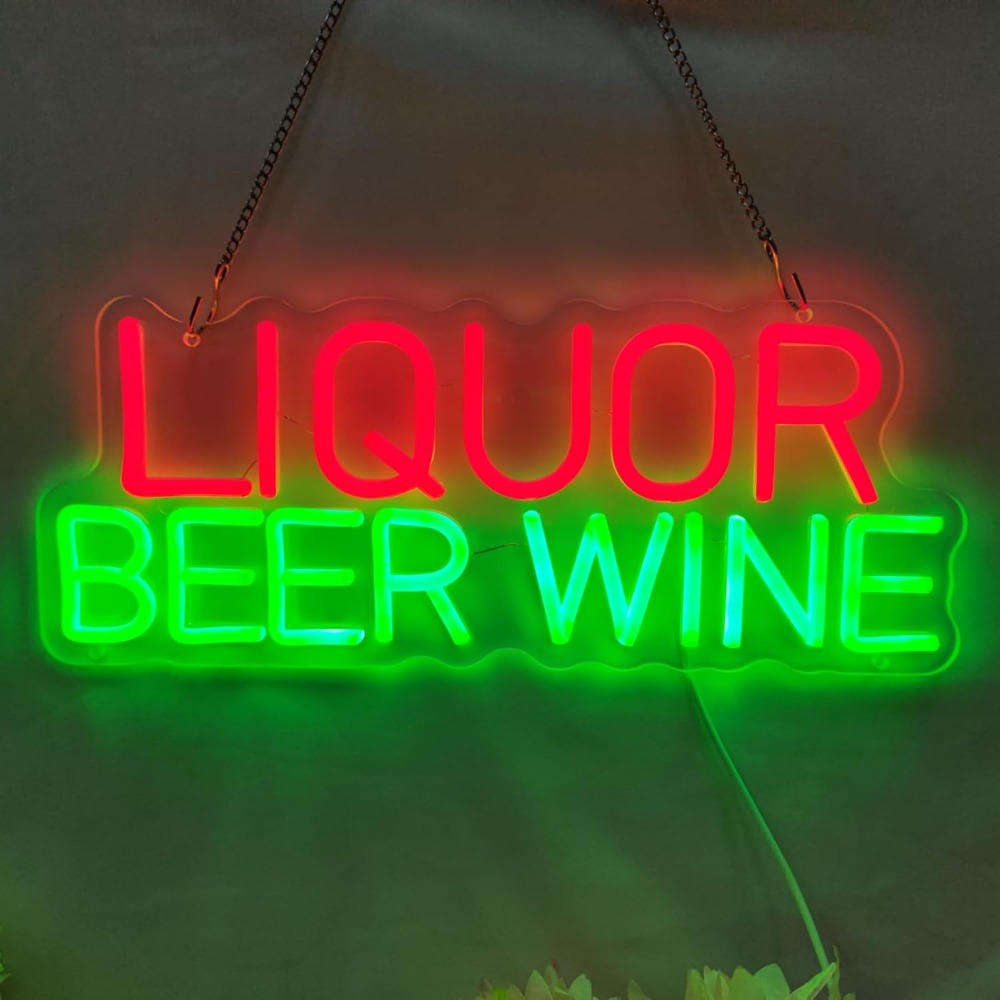 Liquor Beer Wine LED Neon Sign - Wine Beer Store recension och pris