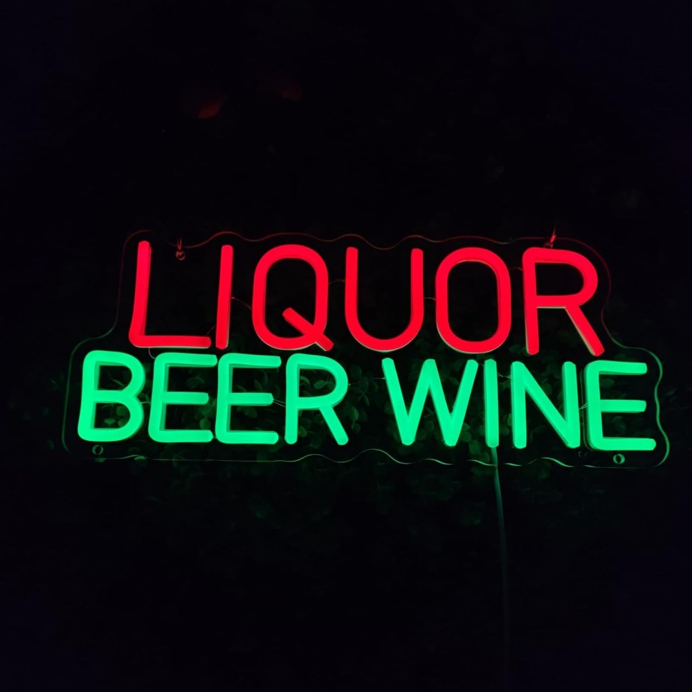 Liquor Beer Wine LED Neon Sign - Wine Beer Store recension och pris