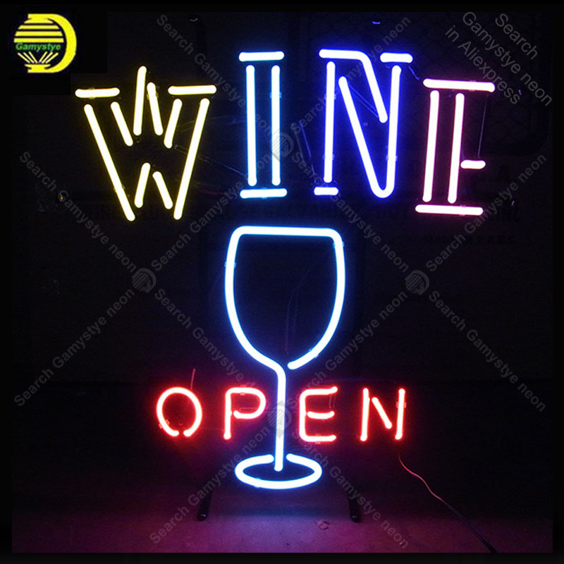 Neon Sign for OPEN WINE and wi - Wine Beer Store recension och pris