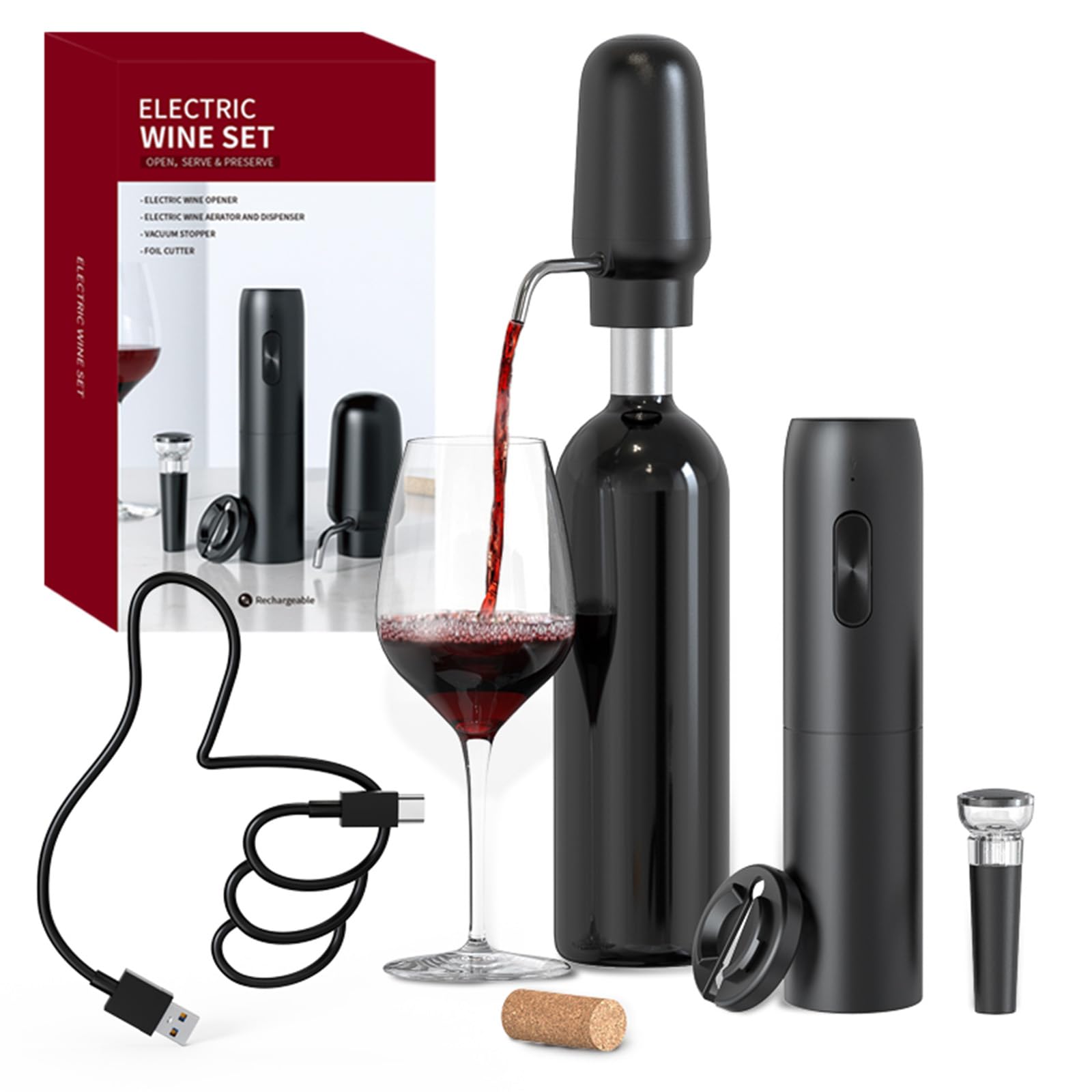 Intelligent Electric Wine Aera - Decanter Aerator Set recension och pris