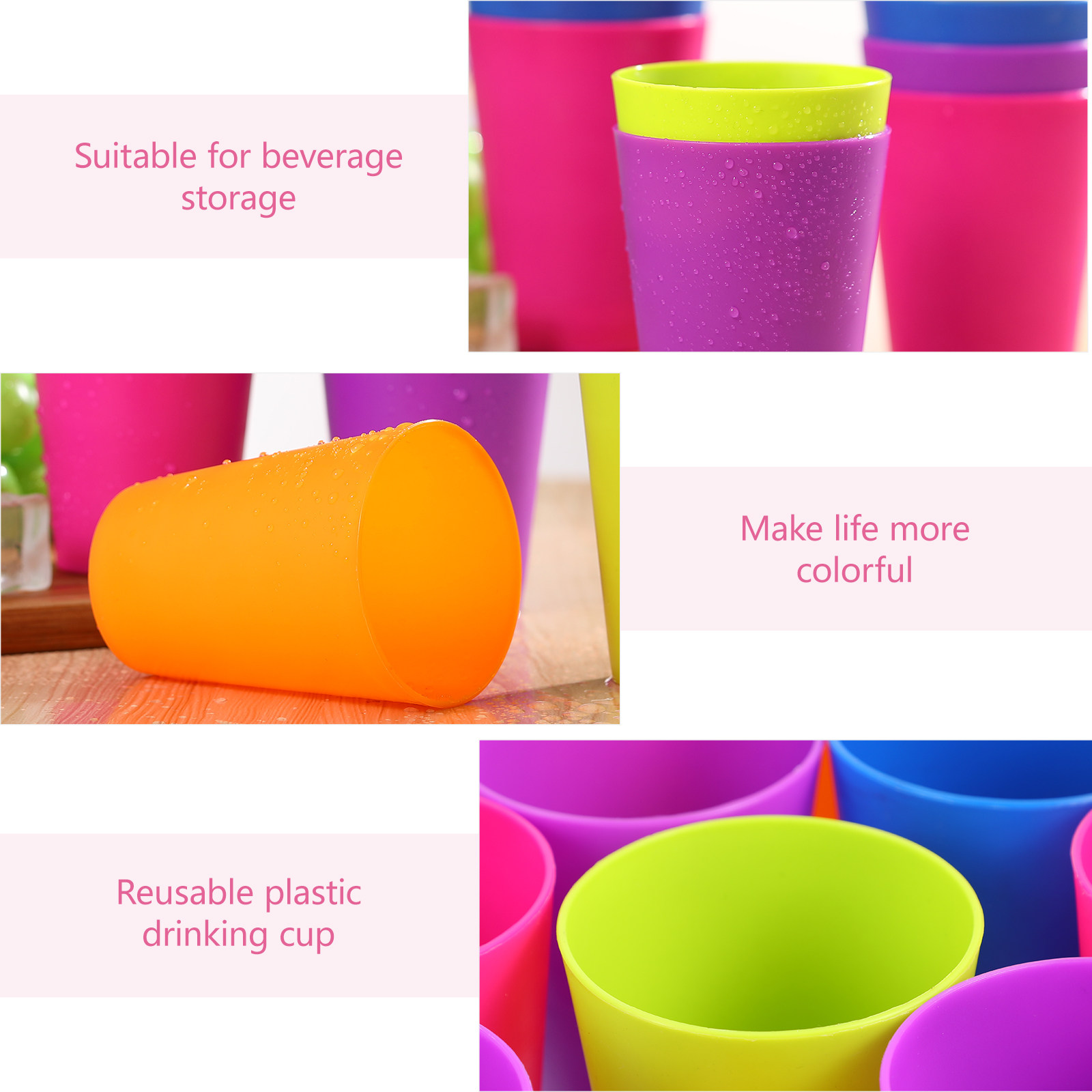 15Pcs Mixed Color Plastic Drin - Wine Beer Mixed Drinks recension och pris