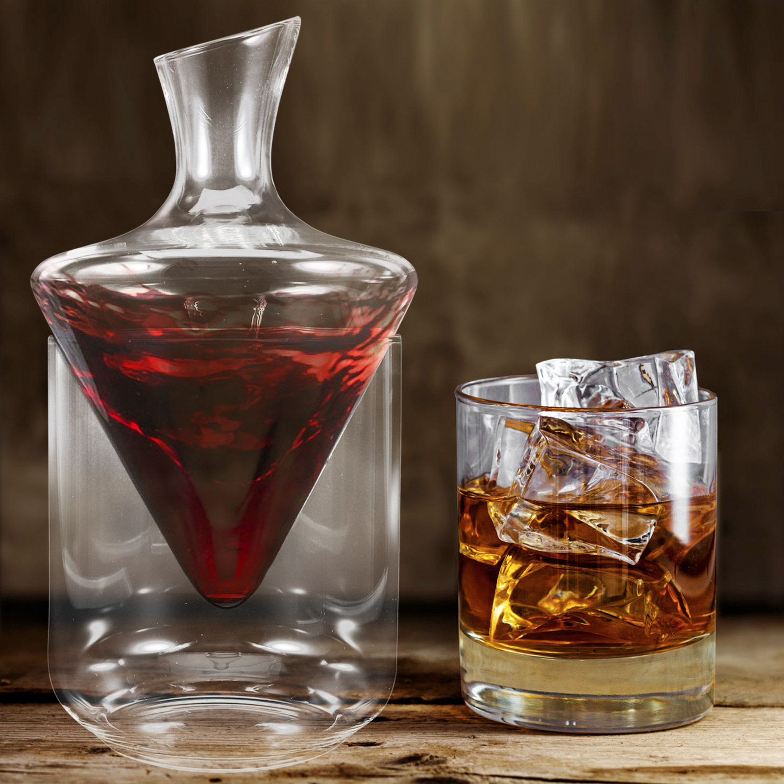 1Pcs Sleek Oblique Glass Wine  - Decanter Aerator Set recension och pris