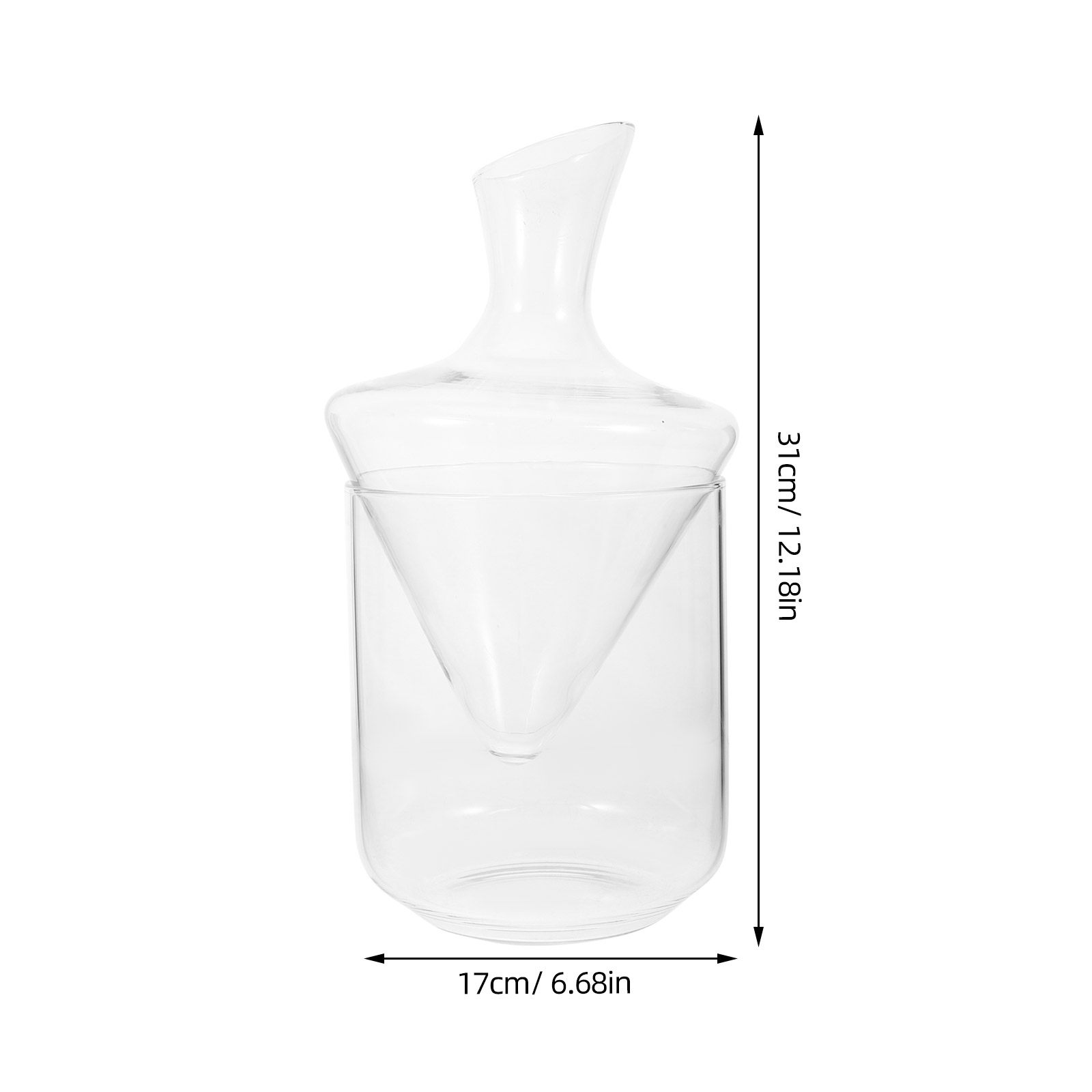 1Pcs Sleek Oblique Glass Wine  - Decanter Aerator Set recension och pris