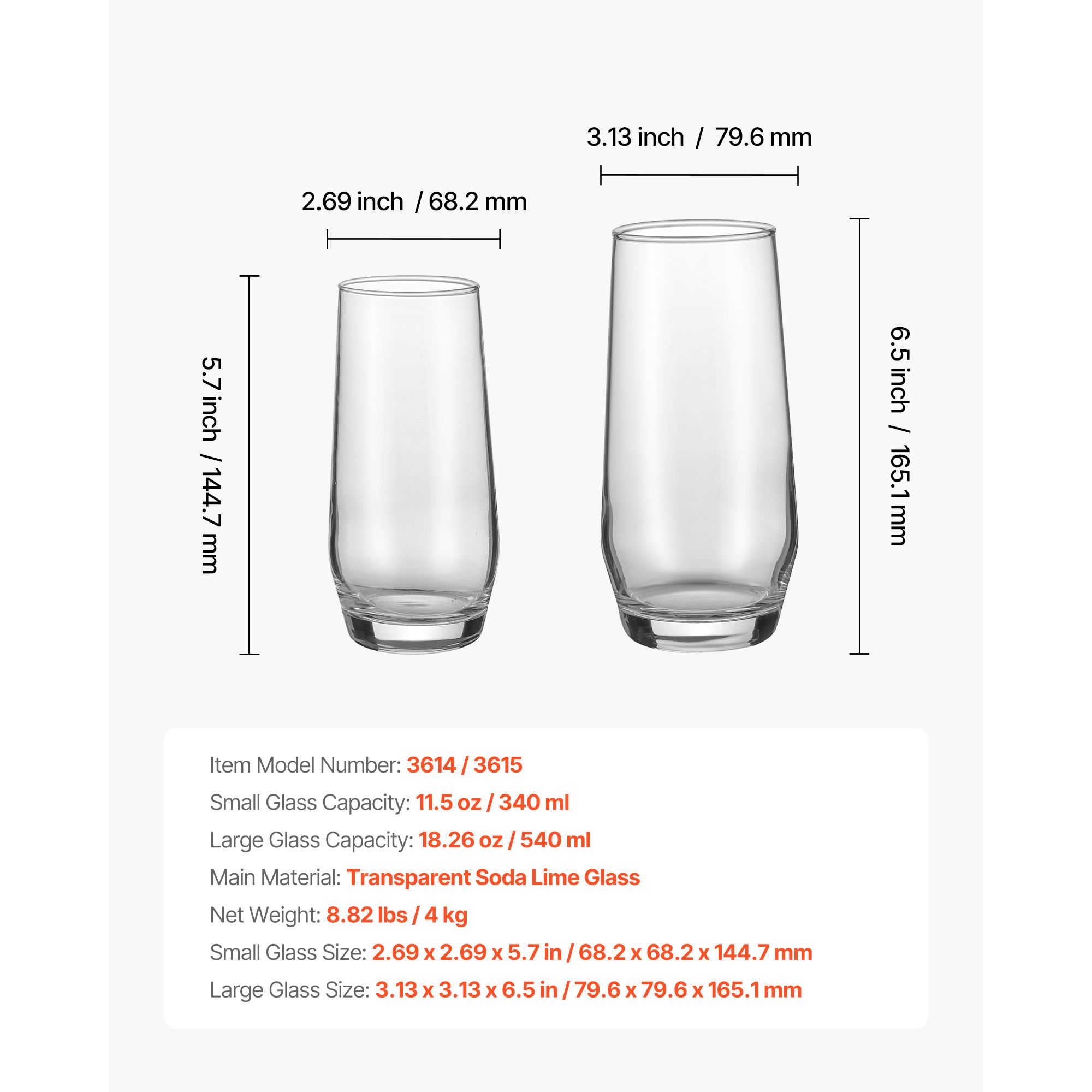 Drinking Glasses Set, 16-Piece - Wine Beer Mixed Drinks recension och pris