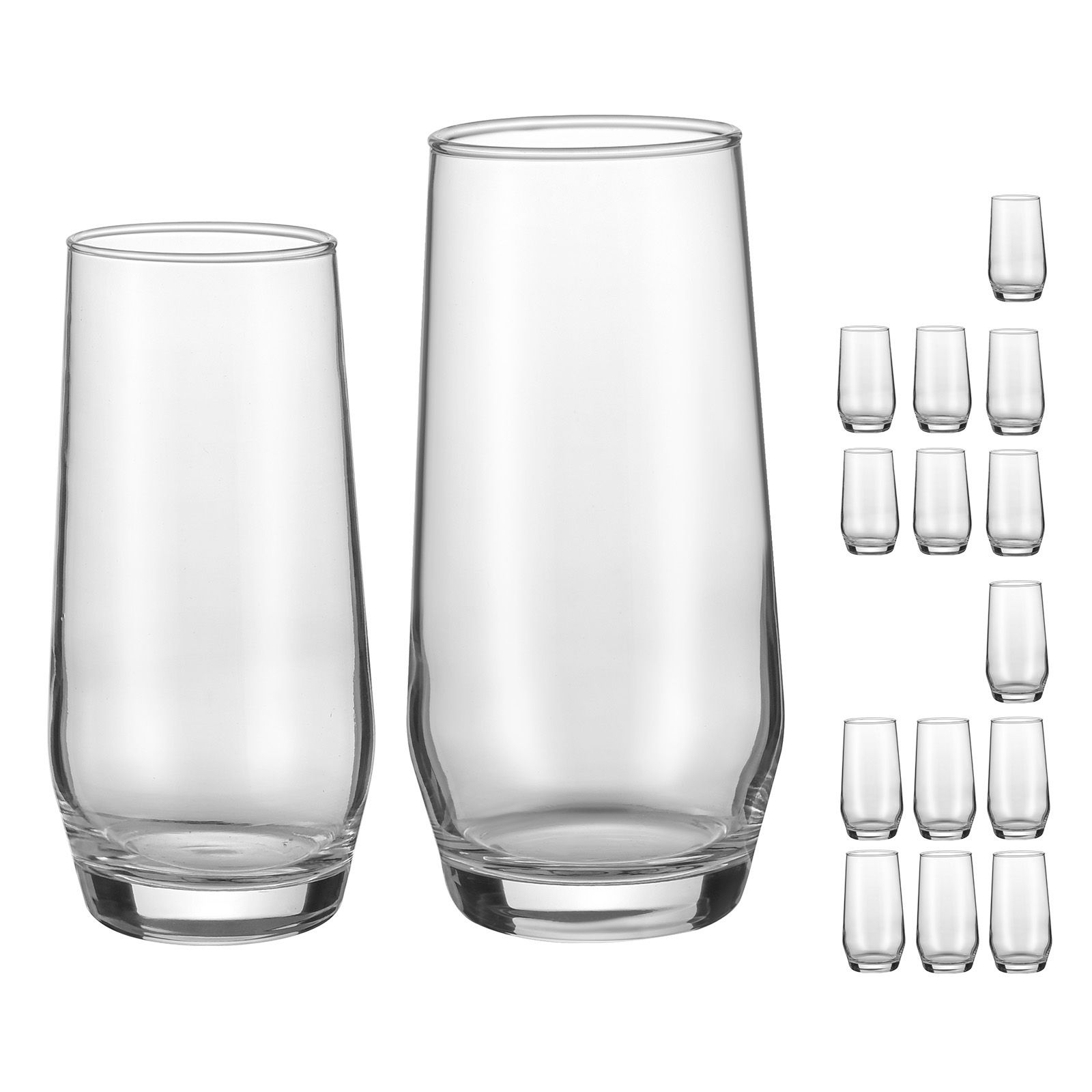 Drinking Glasses Set, 16-Piece - Wine Beer Mixed Drinks recension och pris