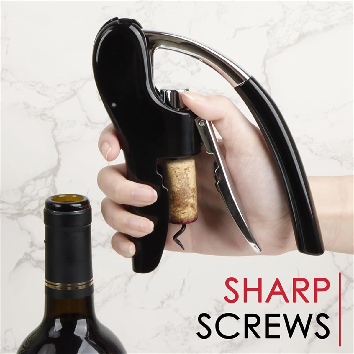 A24I Stainless Steel Wine Bott - Cork Screw Lever recension och pris