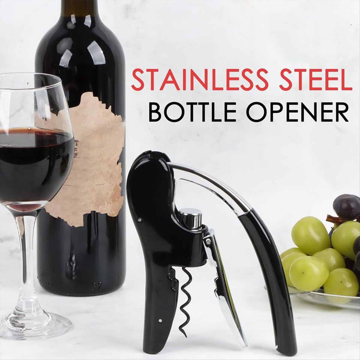 A24I Stainless Steel Wine Bott - Cork Screw Lever recension och pris