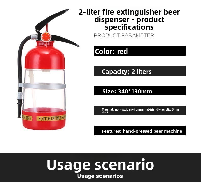 Novelty  Extinguisher Shaped D - Wine To Beer To Liquor recension och pris