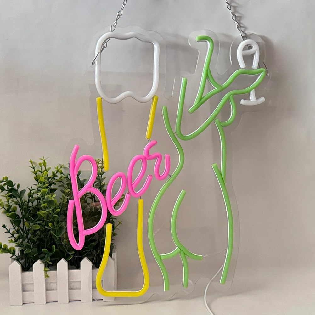 Beer Neon Sign Women's Body Ne - Wine Beer Store recension och pris