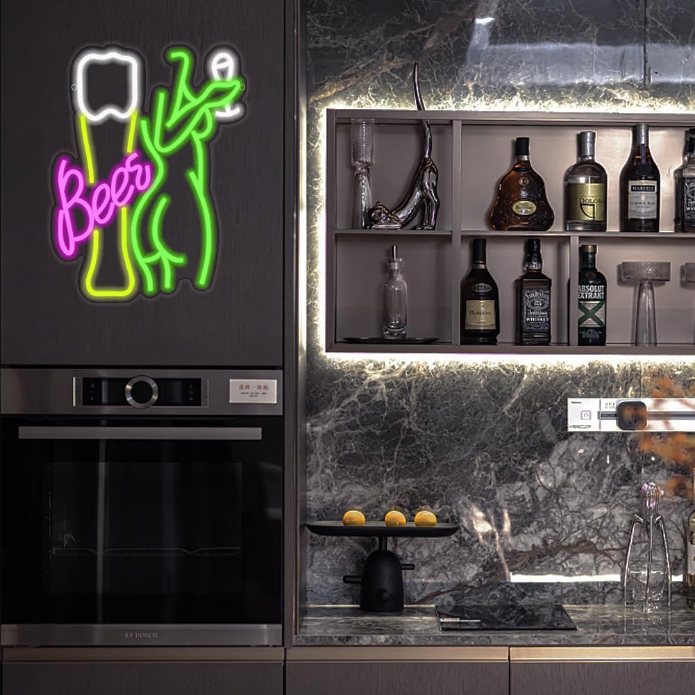 Beer Neon Sign Women's Body Ne - Wine Beer Store recension och pris