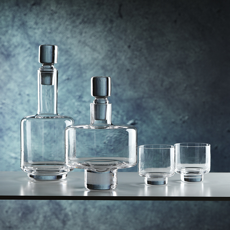 Modern Minimal Textured Crysta - Decanter Aerator Set recension och pris